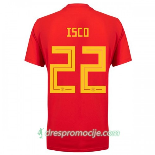 Španjolska Dres Isco 22 Ženska Domaći Svjetsko prvenstvo 2018 Španjolska Dres Isco 22 Ženska Domaći Svjetsko prvenstvo 2018